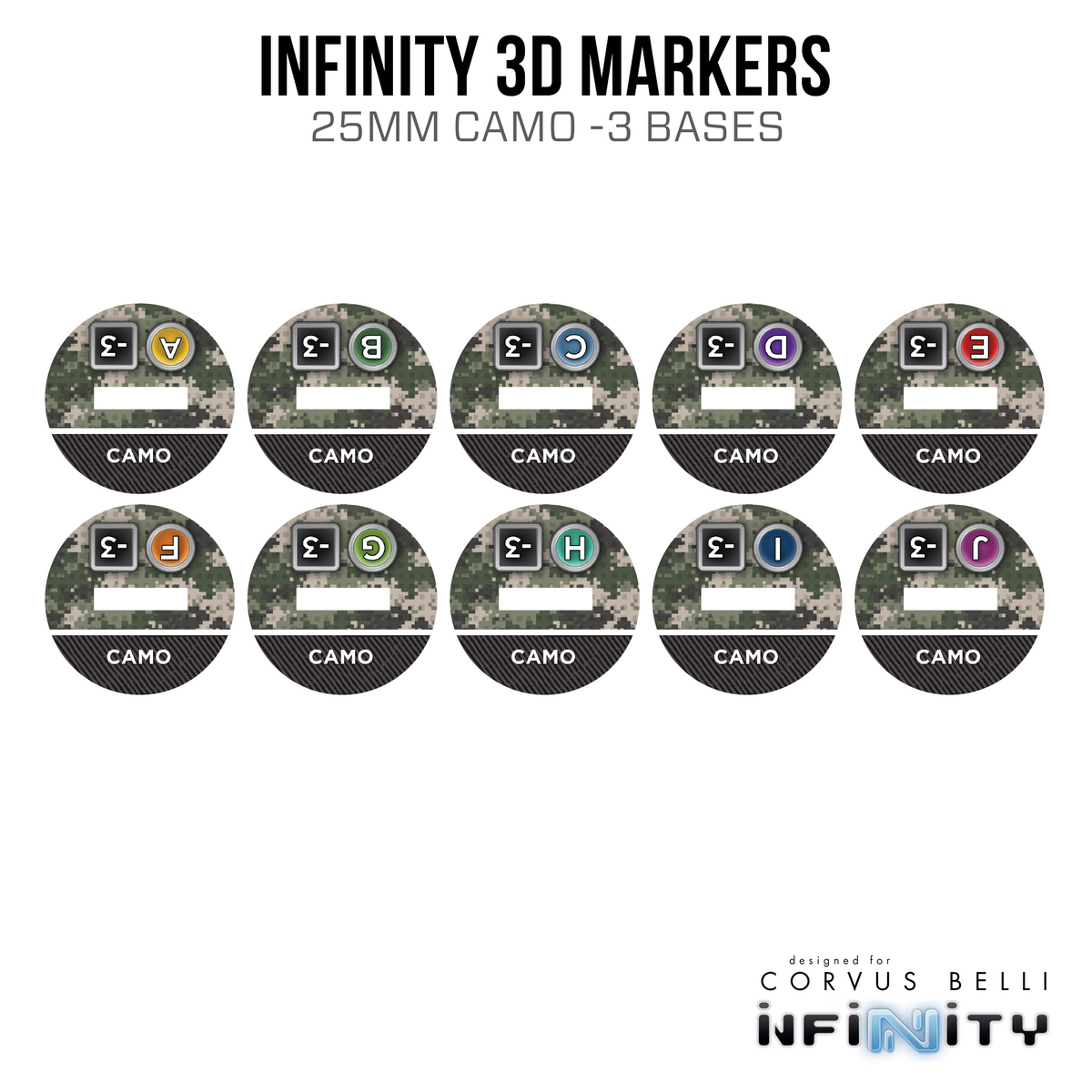 Infinity: 3D Markers - Uxie McNeill (25mm Camo -3) - A