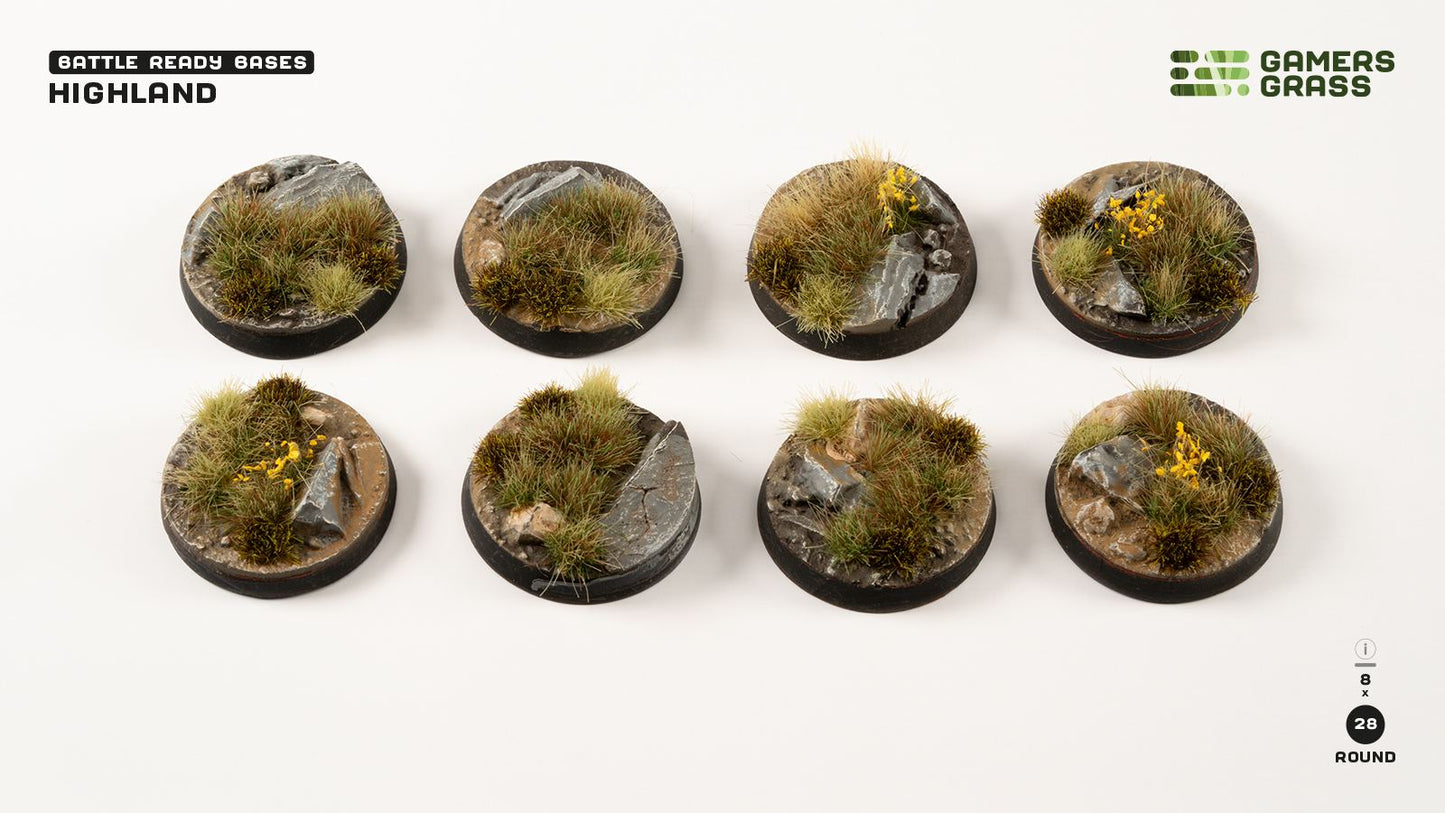 GamersGrass: Highland Round Bases - 28mm