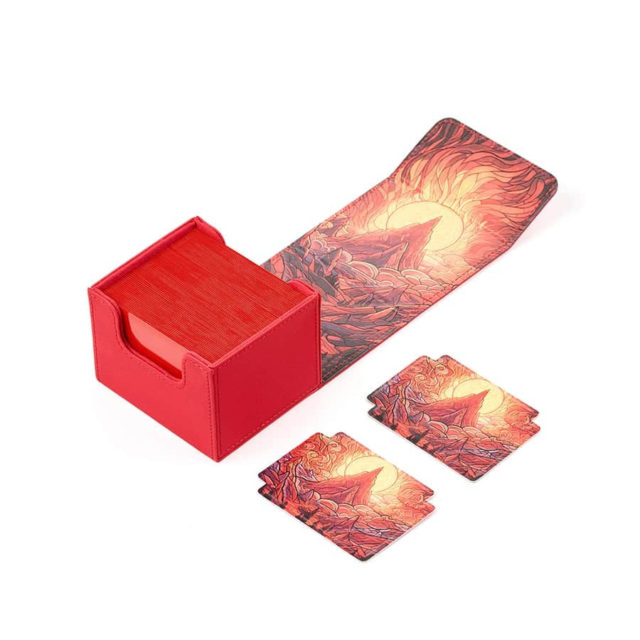 Arcane Fortress: Radiant 100+ Standard Deckbox - Burning Mountain