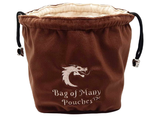 Old School Dice: Bag of Many Pouches Brown