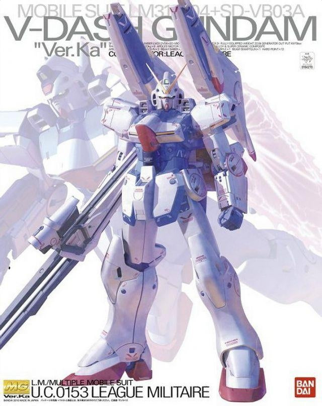 Packaging of V-Dash Gundam Ver. KA on a white background