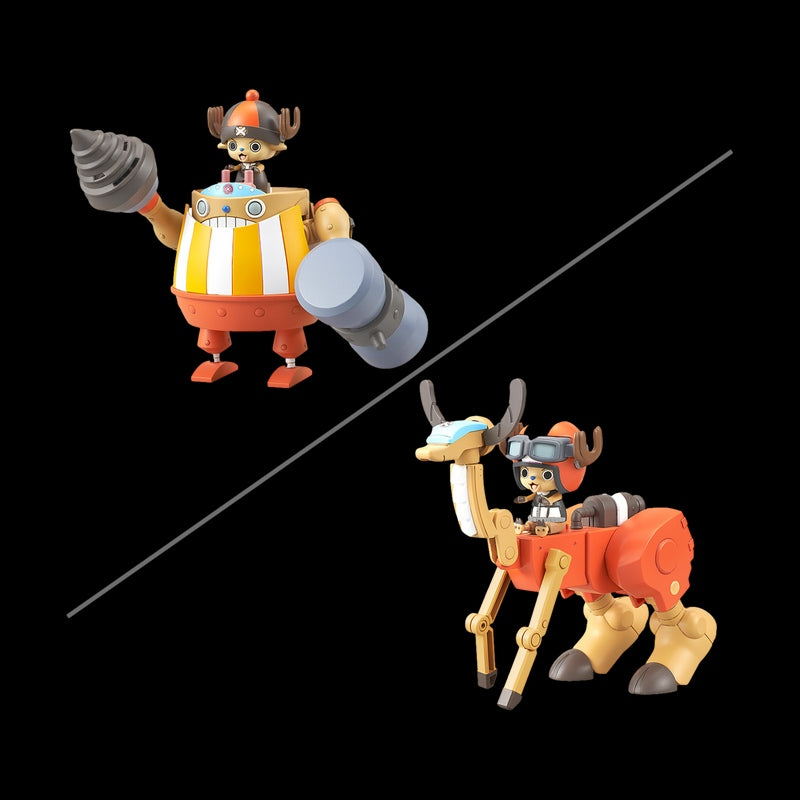 Assembled models of Tony Tony Chopper's Kung-Fu Tracer & Walk Hopper Machines