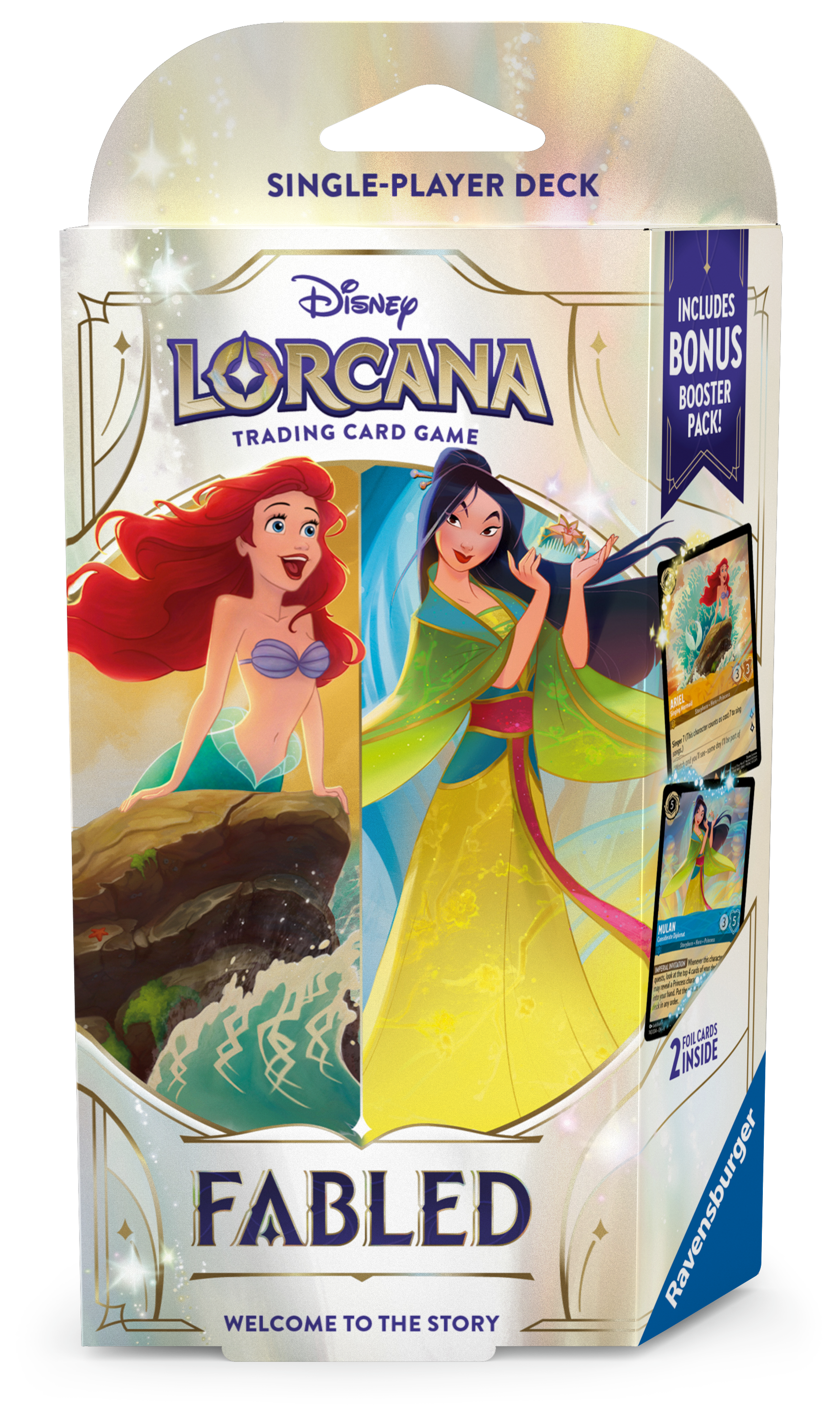 lorcana set 1 starter deck Disney Lorcana TCG: Fabled – Ariel & Mulan Starter Deck