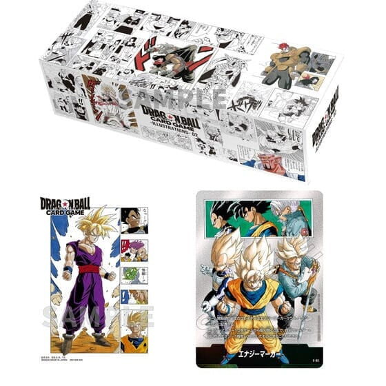 Dragon Ball card game packaging with character illustrations on a white background