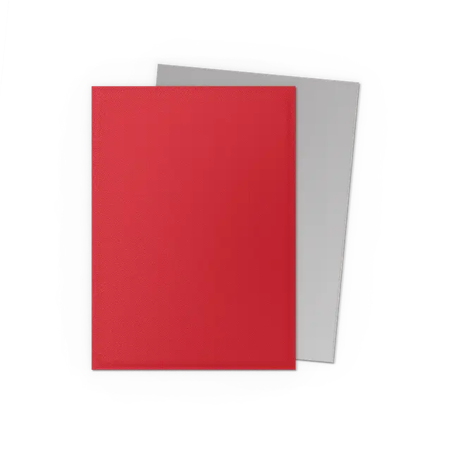 Image of Dragon Shield Crimson Sleeves with Silver interior on a transparent background