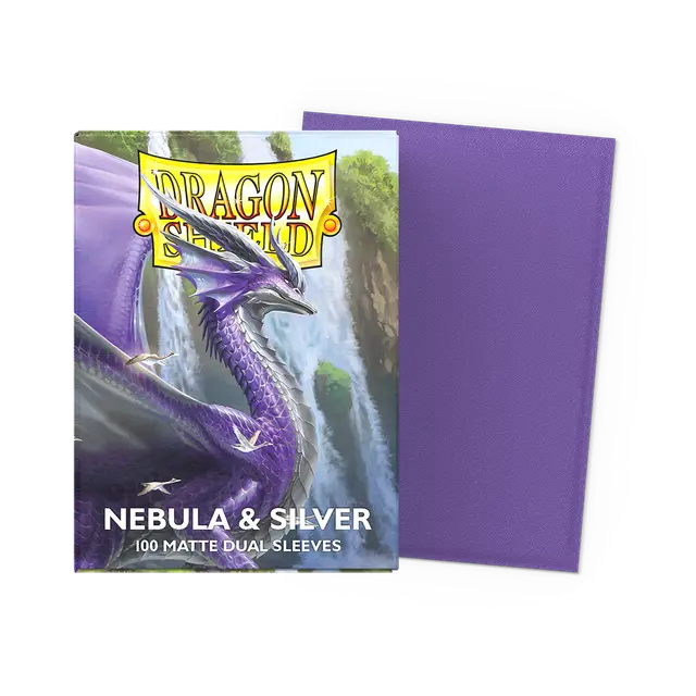 Image of box of Dragon Shield Nebula and Silver Dual Matte Sleeves