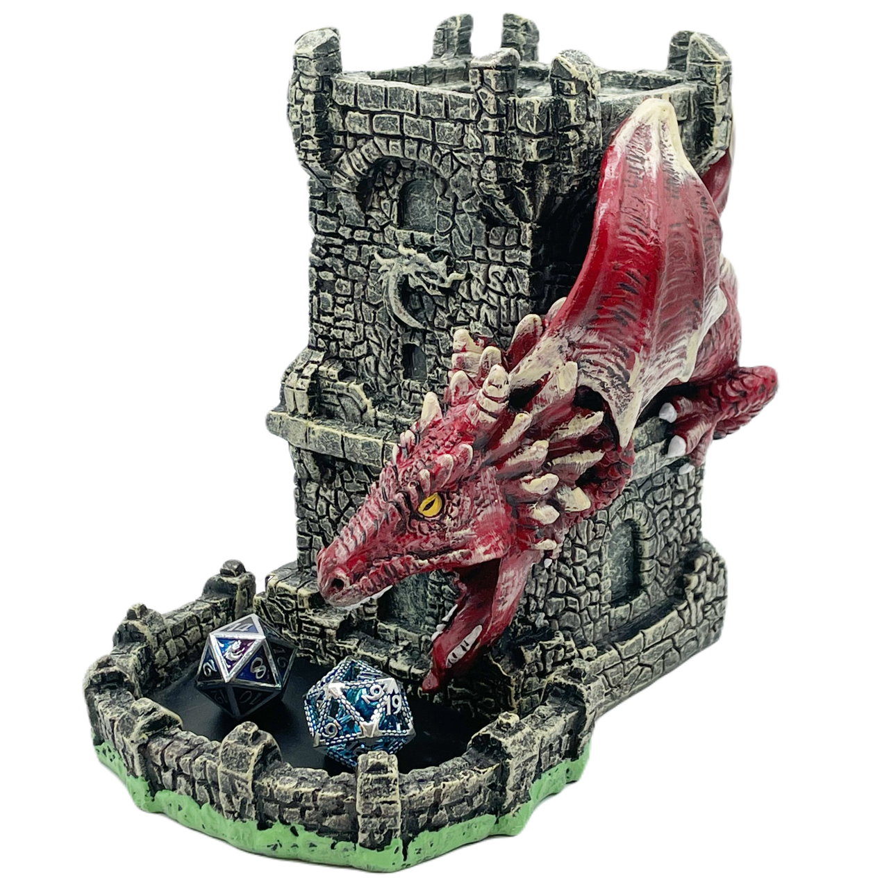 Old School Dice: Dragon's Fury Dice Tower - Red Dragon