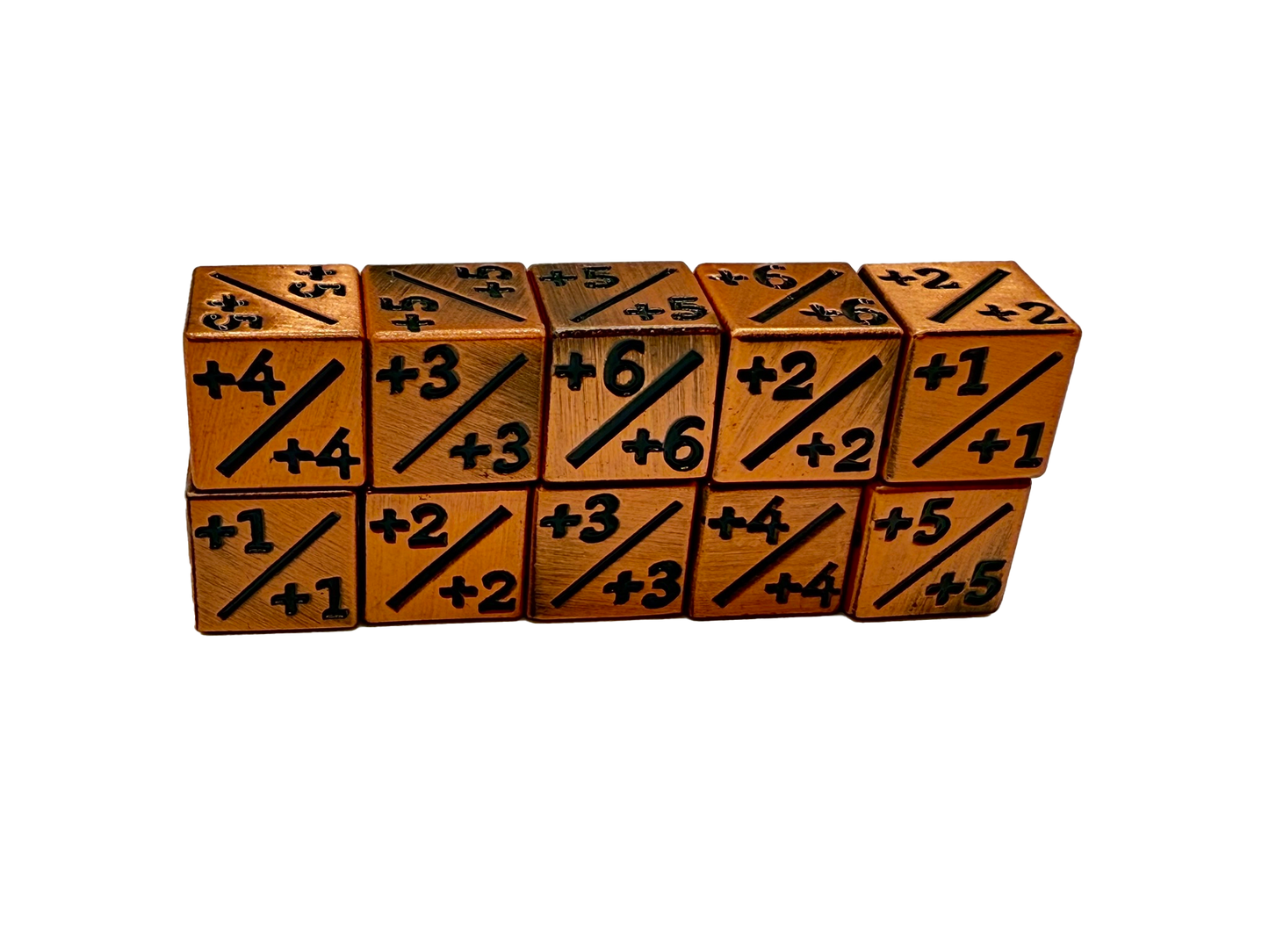 Easy Roller Dice: 10 Piece Counter Dice D6 - 12mm Legendary Copper Plus