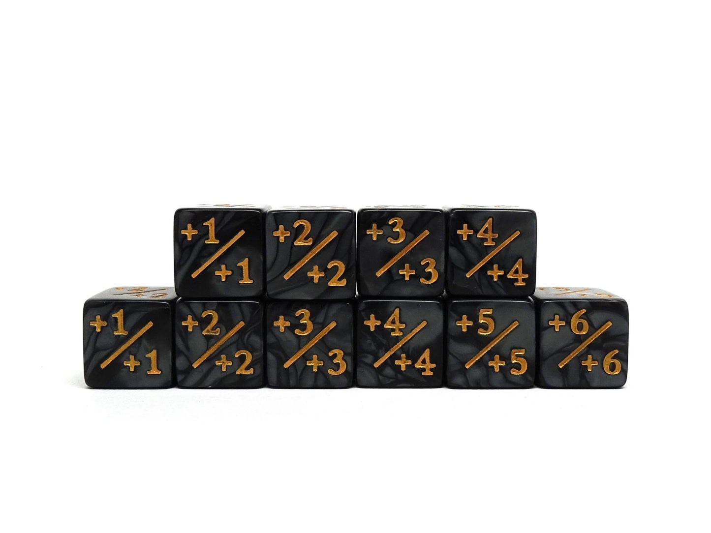 Easy Roller Dice: 10 Piece Counter Dice D6 - 16mm Smoke Plus