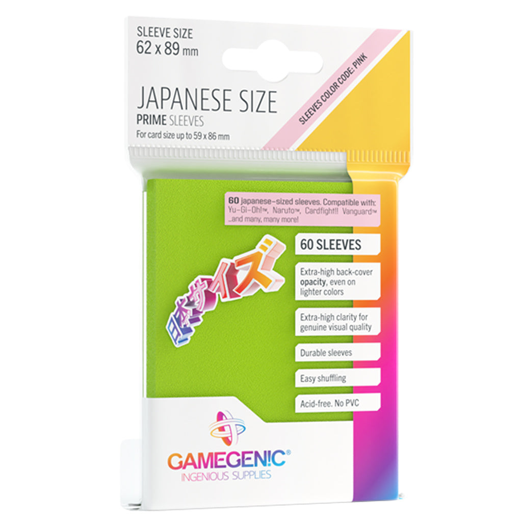 Gamegenic PRIME Sleeves - Japanese Size - Lime