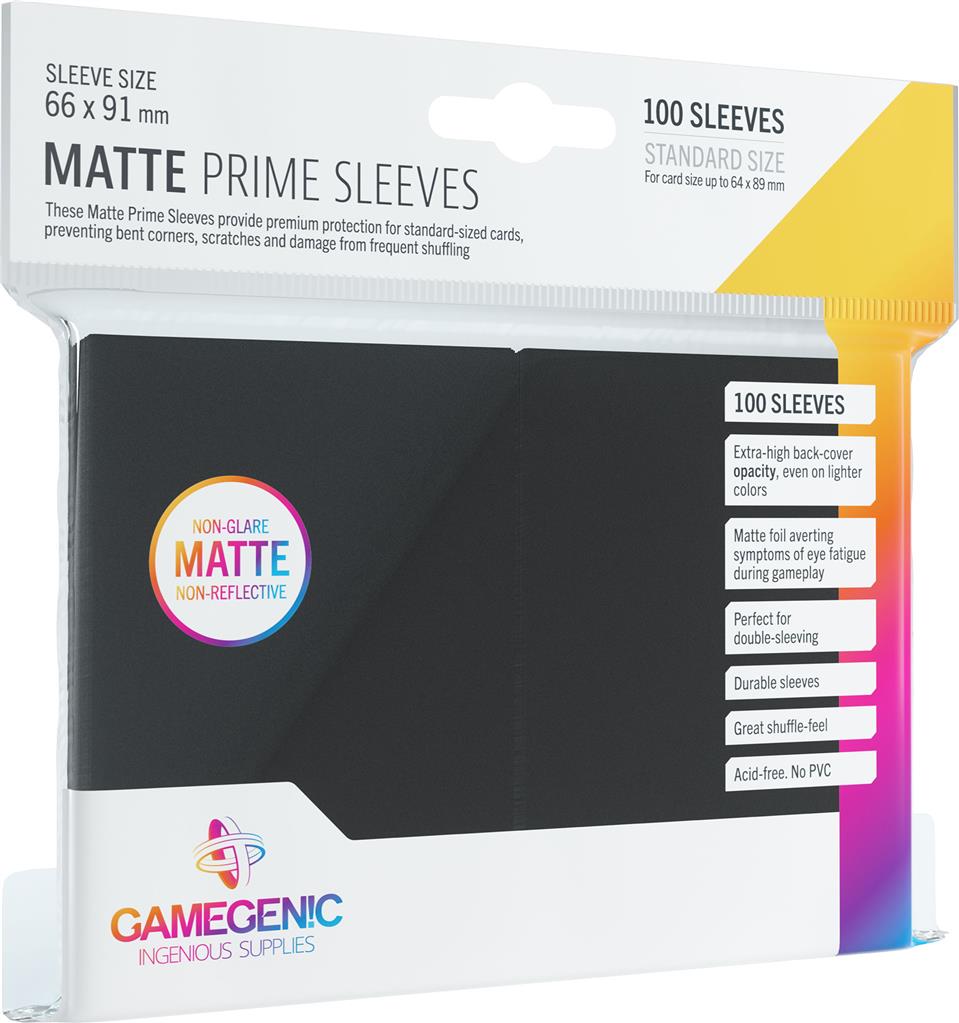 Gamegenic Matte PRIME Sleeves - Standard Size - Black