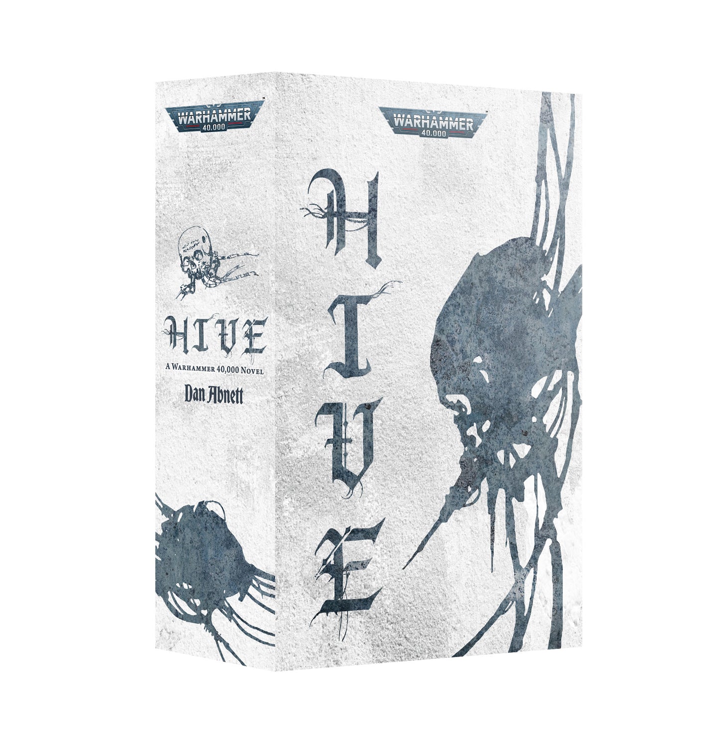 Book titled 'Hive' by Dan Abnett with Warhammer 40,000 logo on a white background