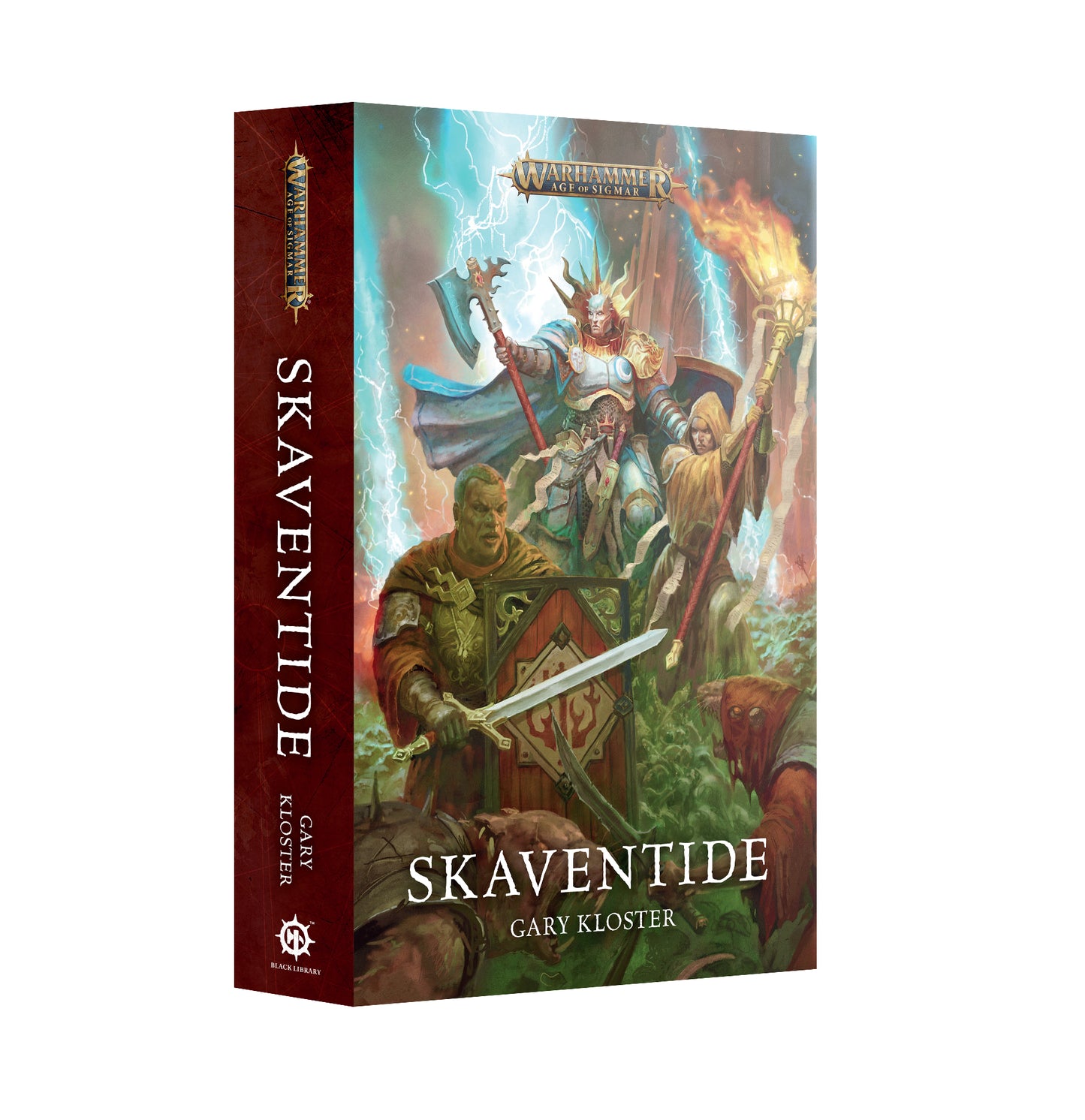 Book titled 'Skaventide' by Gary Kloster with fantasy illustration on cover