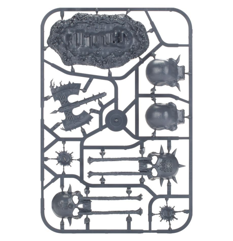 Plastic model kit components on a white background