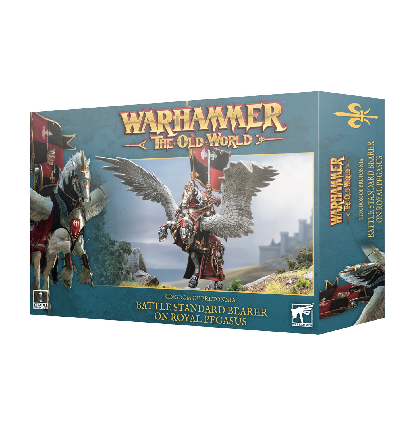 Kingdom of Bretonnia: Battle Standard Bearer on Royal Pegasus | Warhammer the Old World