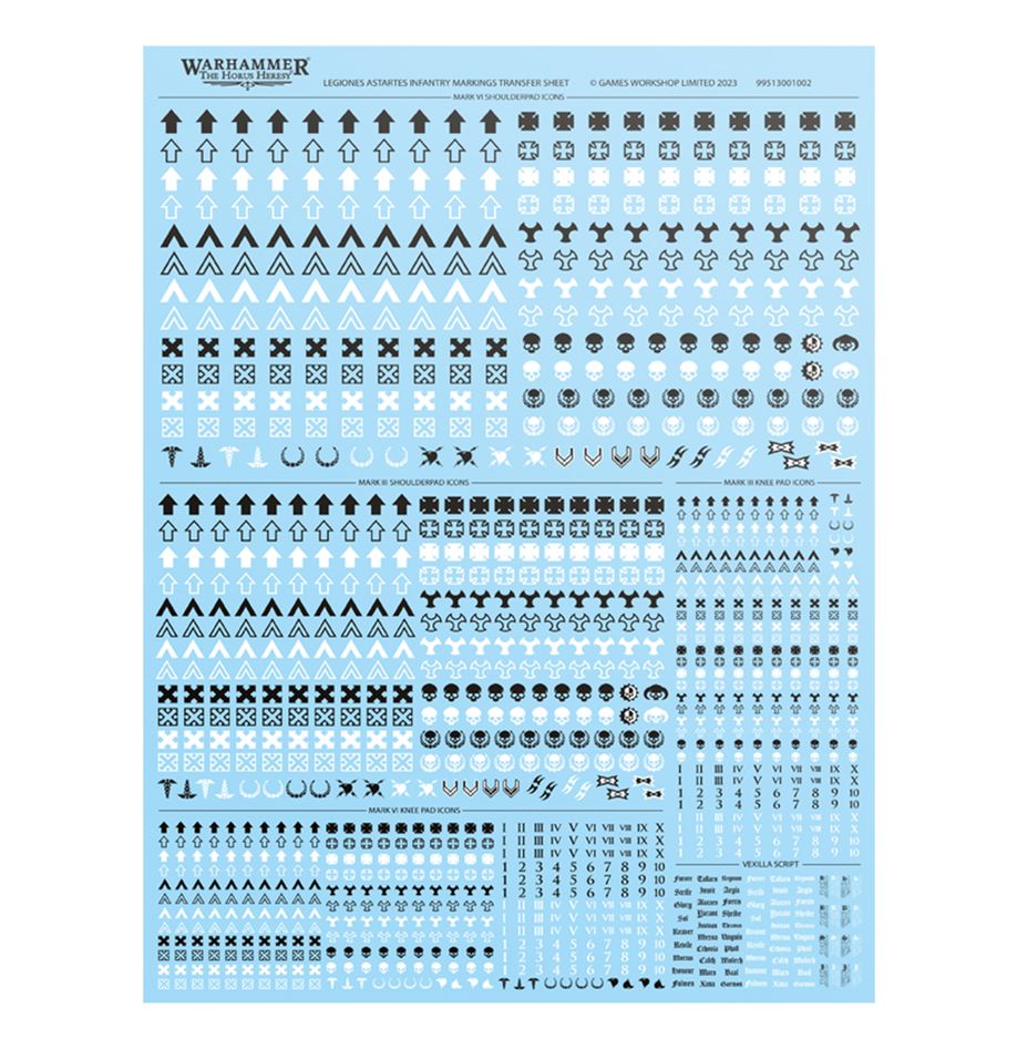 Legiones Astartes: Infantry Markings Transfer Sheet | Warhammer The Horus Heresy