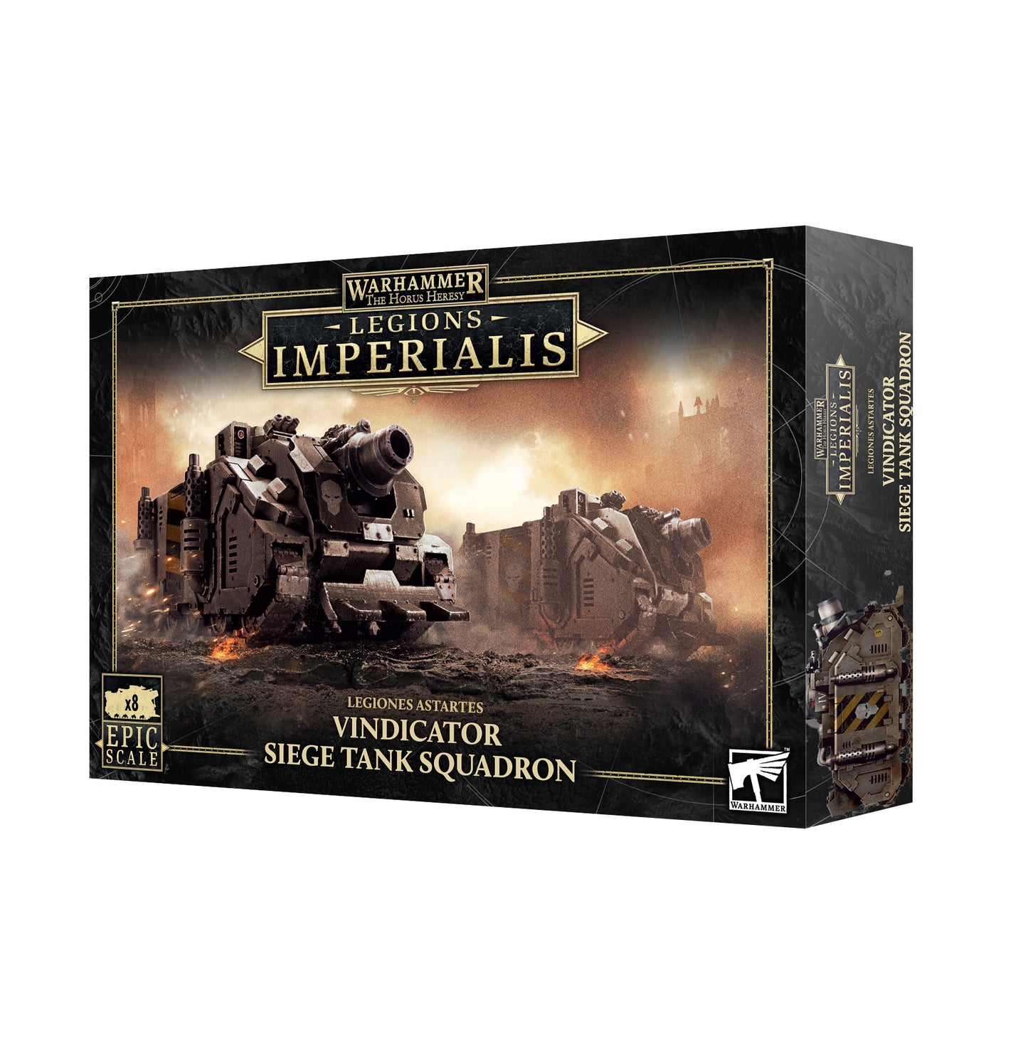 Warhammer Legions Imperialis Vindicator Siege Tank Squadron box on a white background