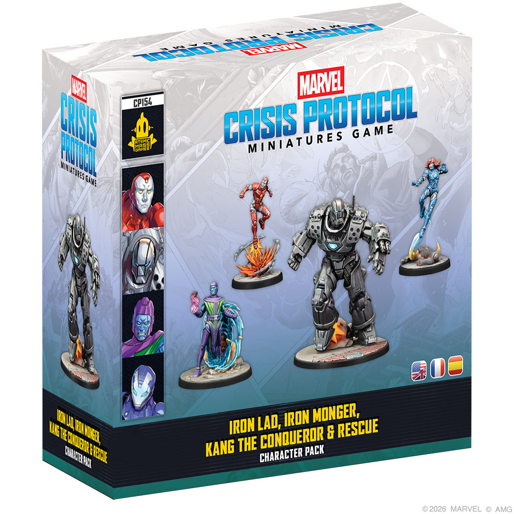 Marvel Crisis Protocol miniatures game character pack box with figures on a white background