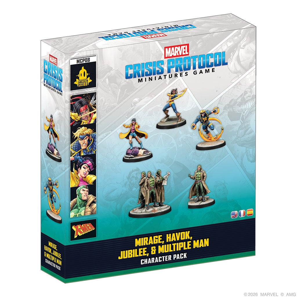 Mirage, Havok, Jubilee, & Multiple Man Character Pack | Marvel Crisis Protocol