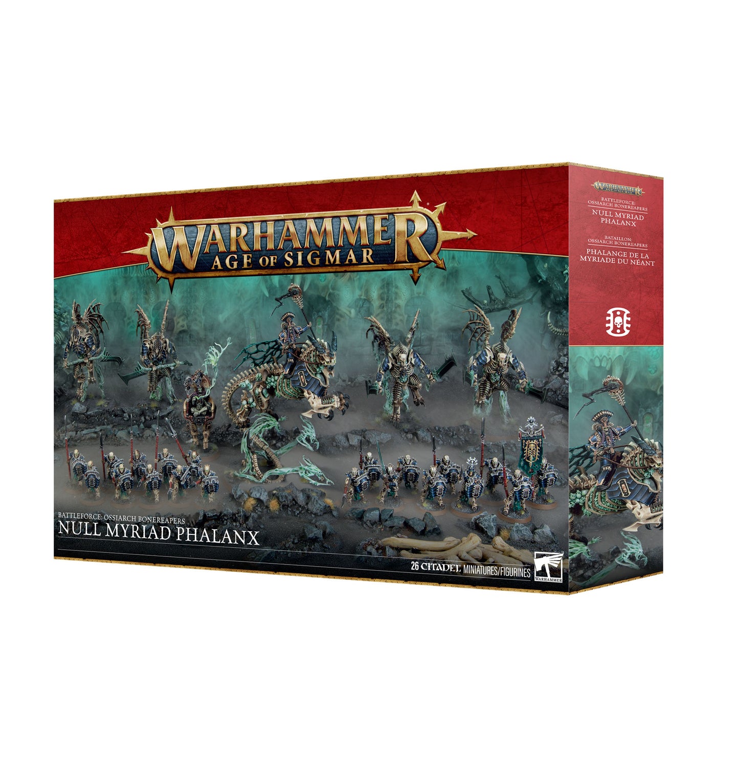 Warhammer Age of Sigmar game box with detailed miniature figures on a white background