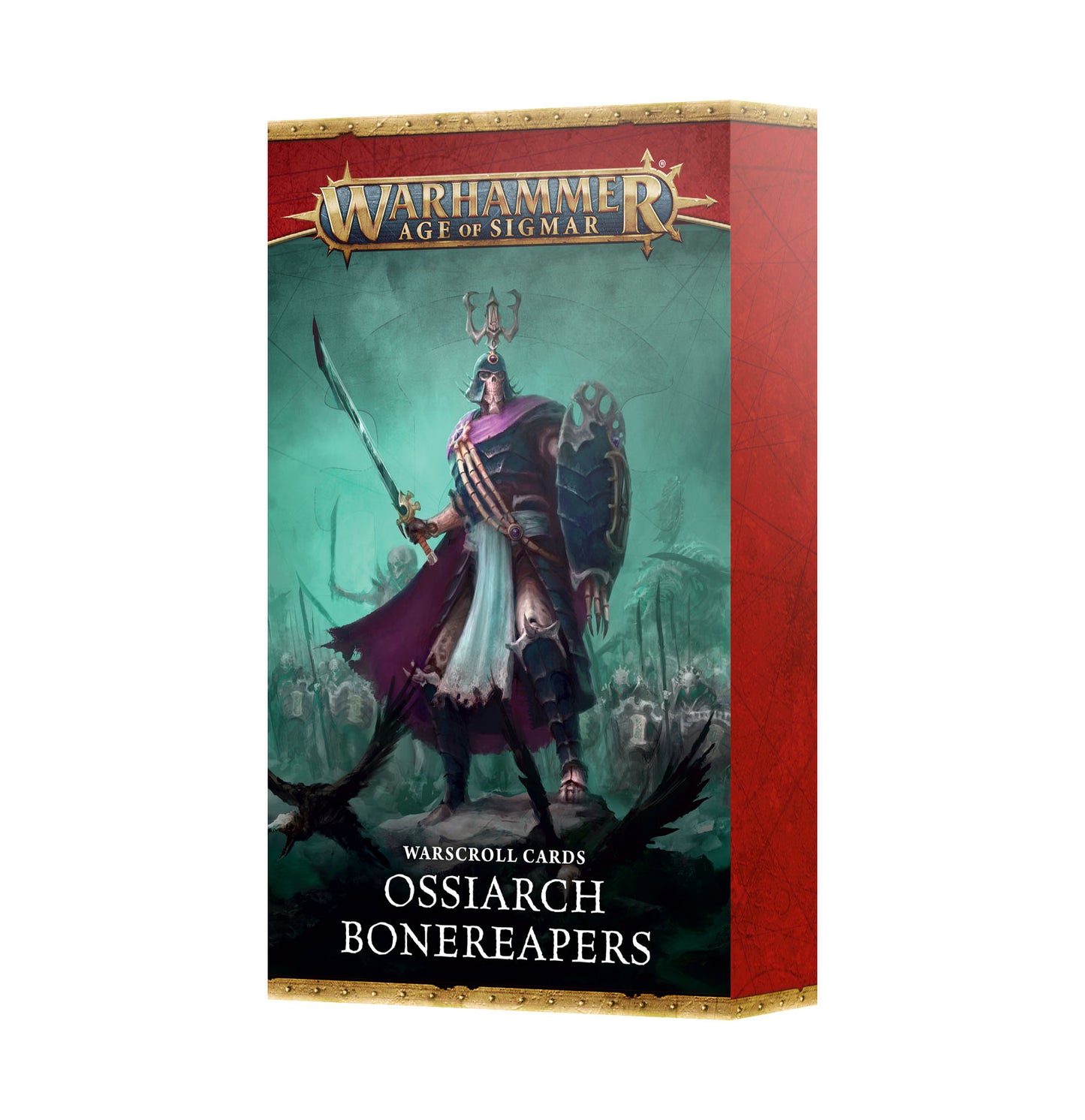 Warhammer Age of Sigmar game box with warrior illustration on a white background