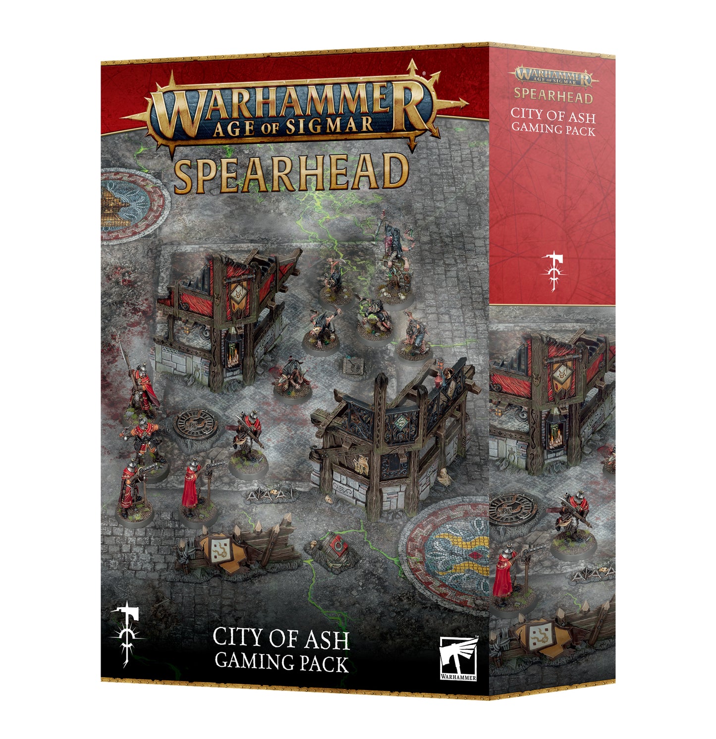 Warhammer Age of Sigmar Spearhead City of Ash Gaming Pack box on a white background