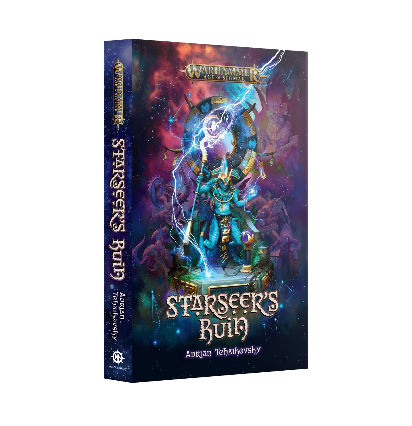 Book cover of 'Starseek's Ruin' with fantasy art and Warhammer branding.