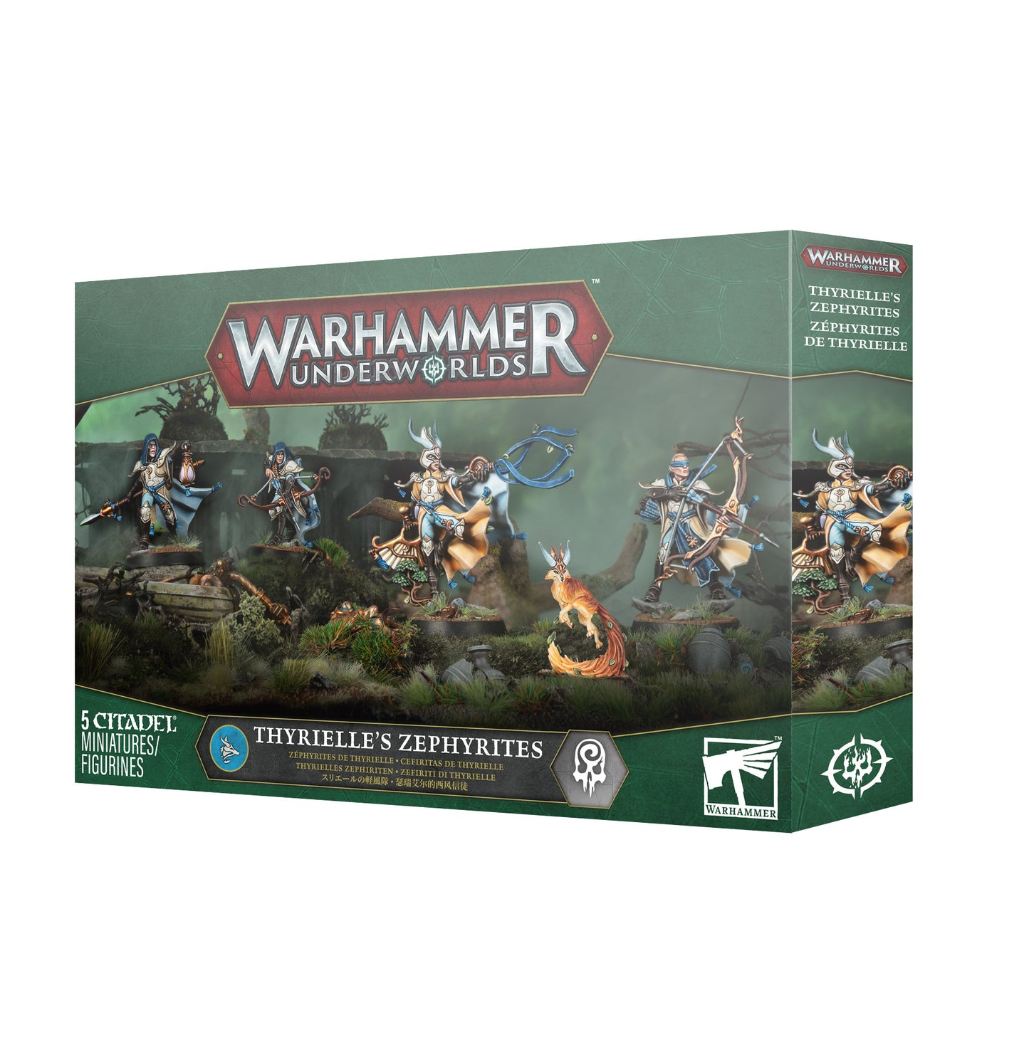 Warhammer Underworlds game box featuring miniatures on a white background