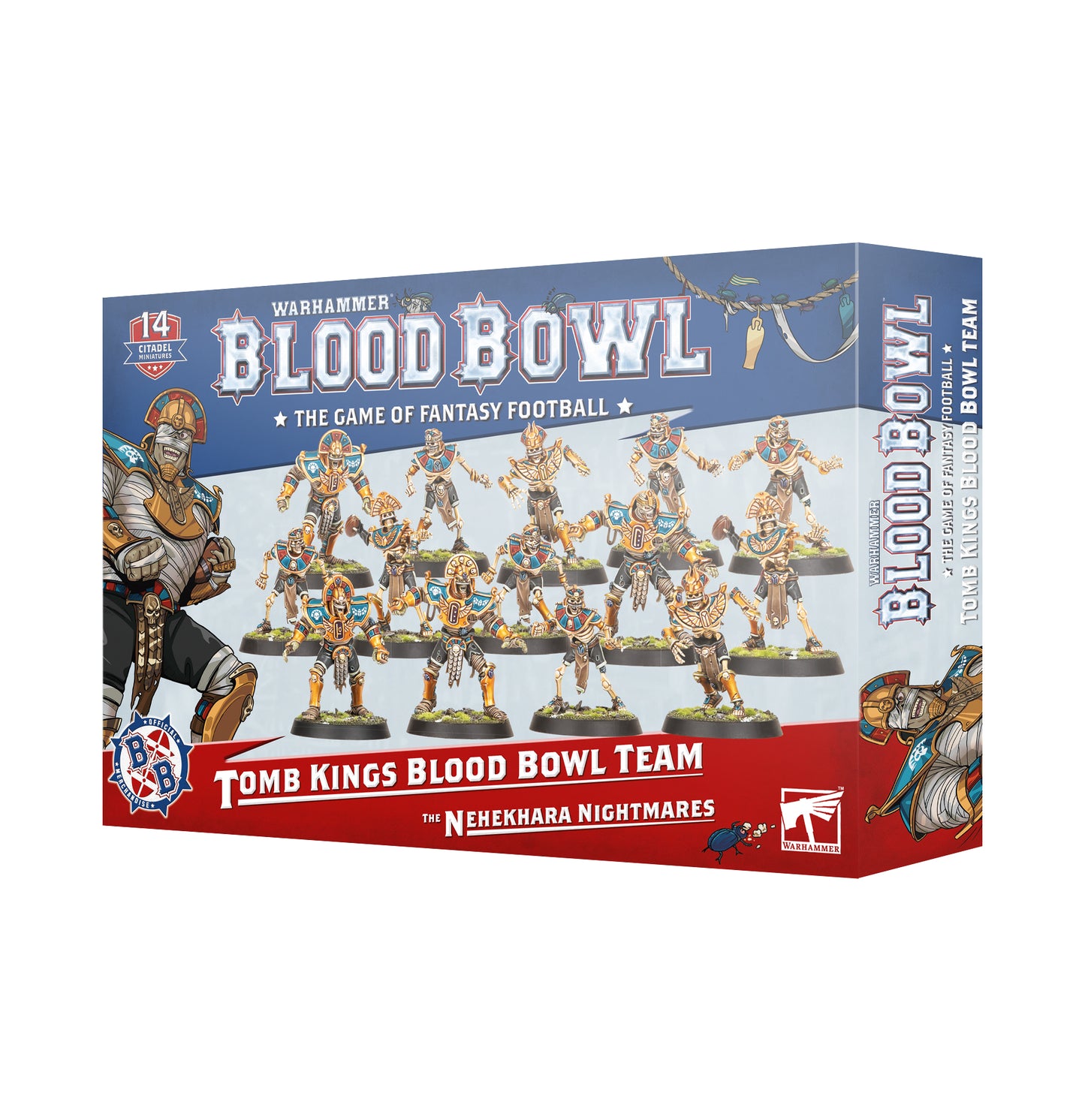 Warhammer Blood Bowl Tomb Kings Blood Bowl Team packaging on a white background