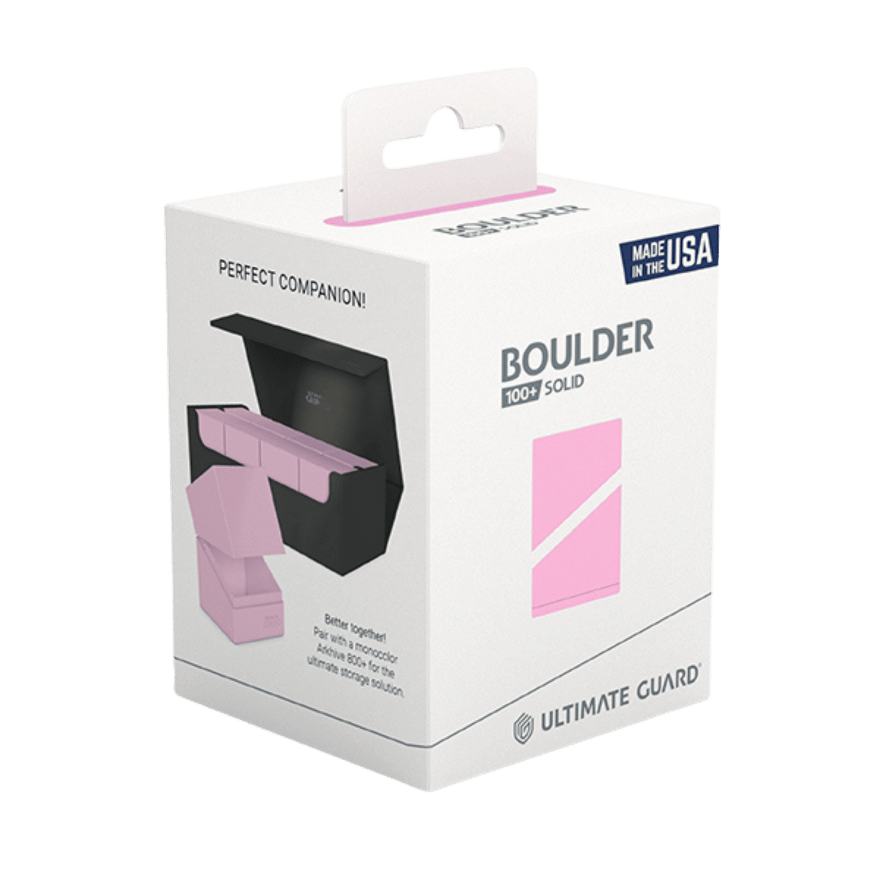 Ultimate Guard: Boulder Solid 100+ Deck Box - Candy Pink