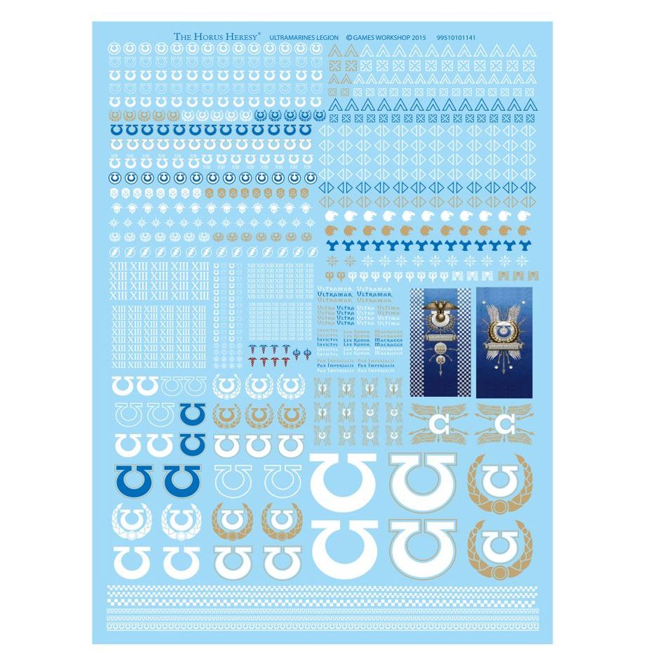 Ultramarines: Legion Transfer Sheet | Warhammer The Horus Heresy