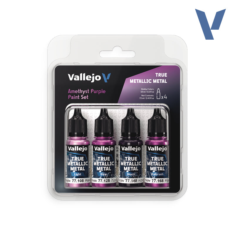 Vallejo Amethyst Purple True Metallic Paint Set