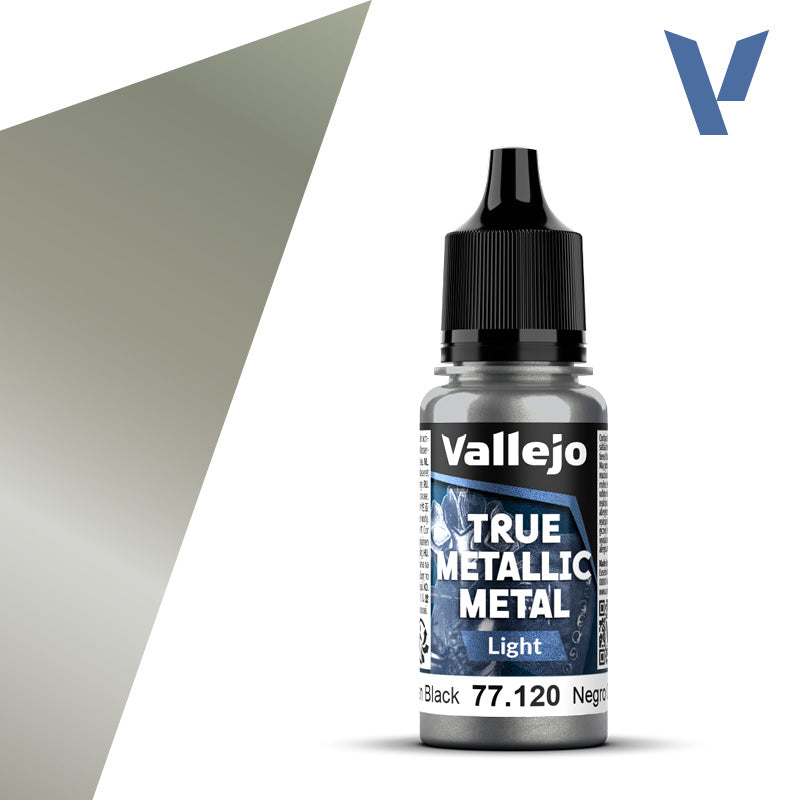 Vallejo Obsidian Black Light True Metallic Paint