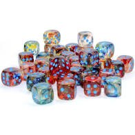Chessex Dice: D6 Block 12mm - Nebula - Primary with Blue (CHX 27959) - Gamescape