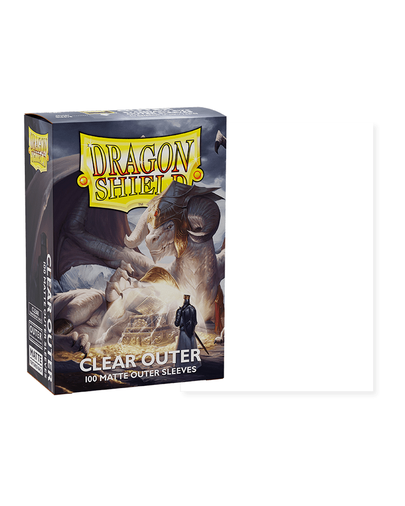 Dragon Shield 100 Count Matte Clear Outer Sleeves Gamescape Dragon Shield 100 Count Matte Clear Outer Sleeves Gamescape