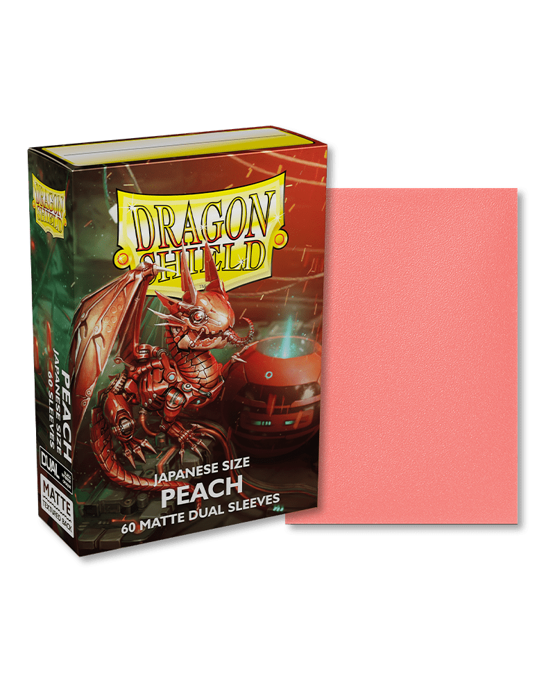 Dragon Shield Sleeves Dual Japanese Matte Peach Dragon Shield Sleeves Dual Japanese Matte Peach