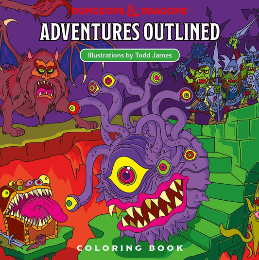 Dungeons & Dragons: Adventures Outlined Coloring Book - Gamescape
