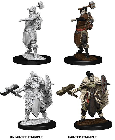 Dungeons & Dragons Nolzur's Marvelous Miniatures: Half-Orc Female Barbarian (Wave 9) - Gamescape
