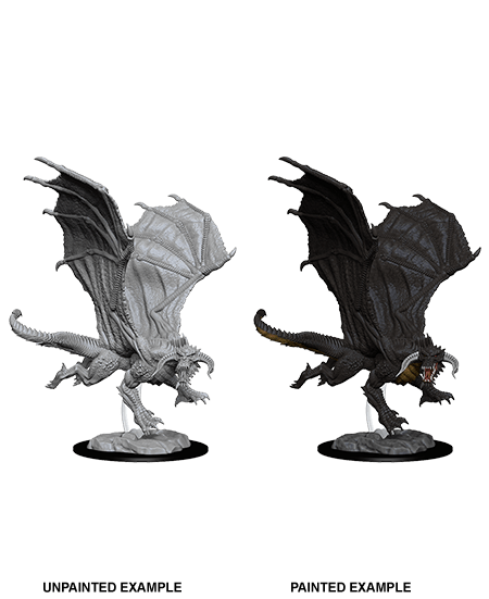 Dungeons & Dragons Nolzur's Marvelous Miniatures: Young Black Dragon (Wave 8) - Gamescape