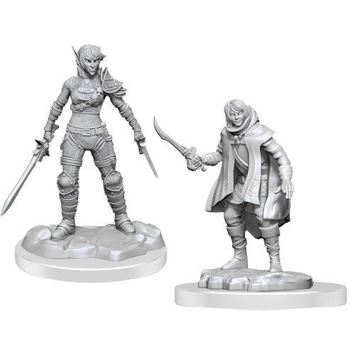 Nolzur's Marvelous Miniatures: Elf Rogue & Half-Elf Rogue Protégé (Wave 19) - Gamescape