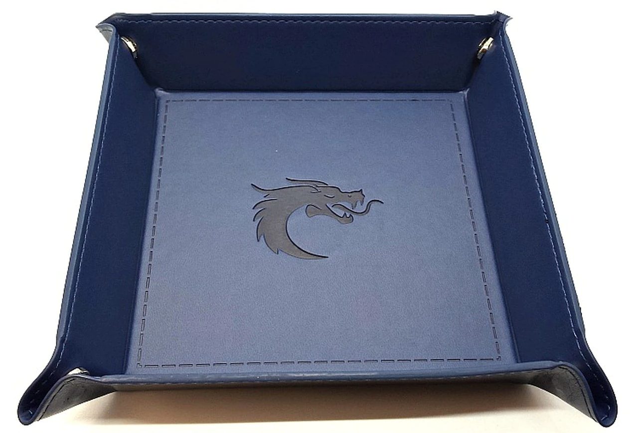 Old School: Dice Rolling Tray - Blue with Blue Back - Gamescape