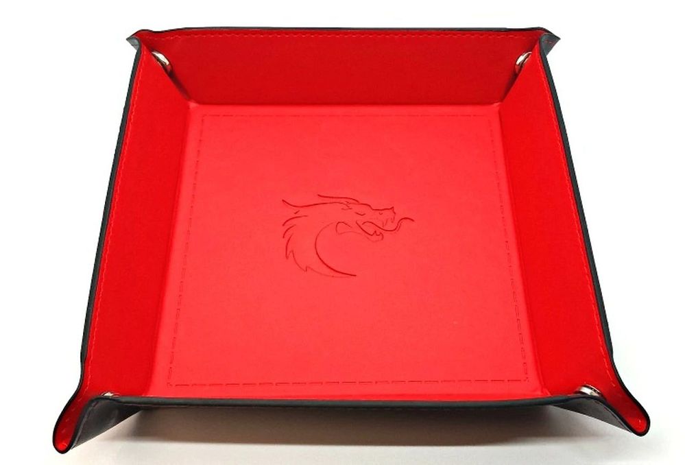 Old School: Dice Rolling Tray - Red with Black Back - Gamescape