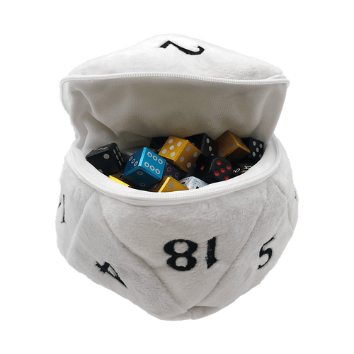 Ultra Pro: D20 Plush Dice Bag White - Gamescape