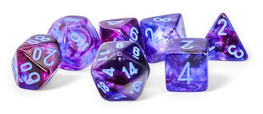 Chessex: 7 Piece Mega-hedral Dice Set Nebula Nocturnal with Blue