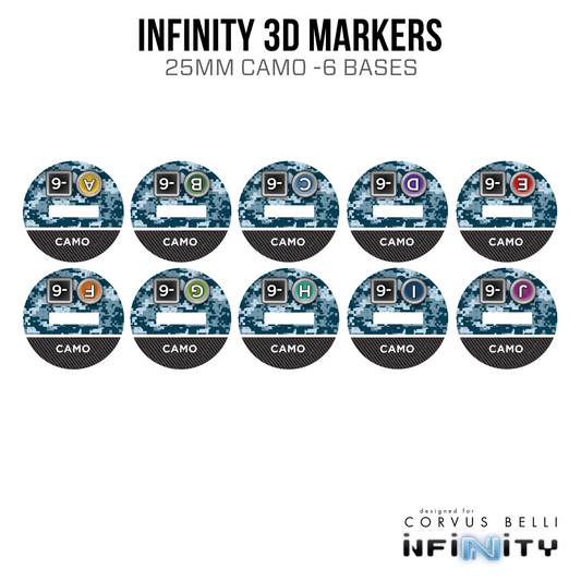 Infinity: N4 Bases for 3D Markers - 25mm / Camo - 6 / C