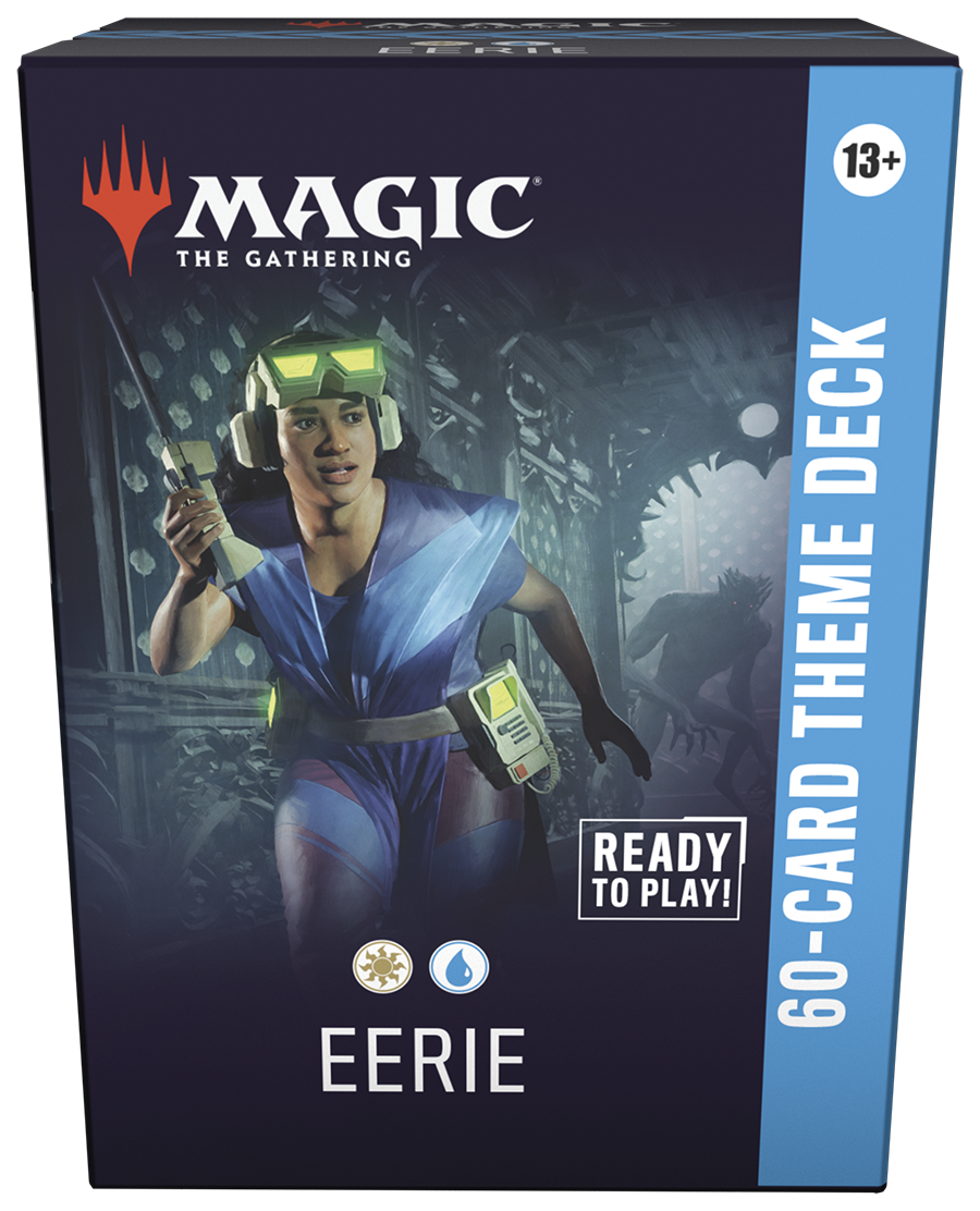 MAGIC: THE GATHERING Eerie 60-Card Theme Deck packaging with a character in futuristic gear.