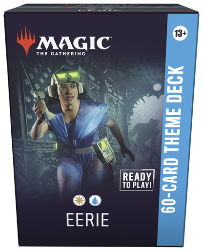 MAGIC: THE GATHERING Eerie 60-Card Theme Deck packaging with a character in futuristic gear.