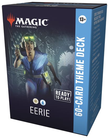 Magic the Gathering Eerie Go-Card Theme Deck packaging with a character in futuristic gear.