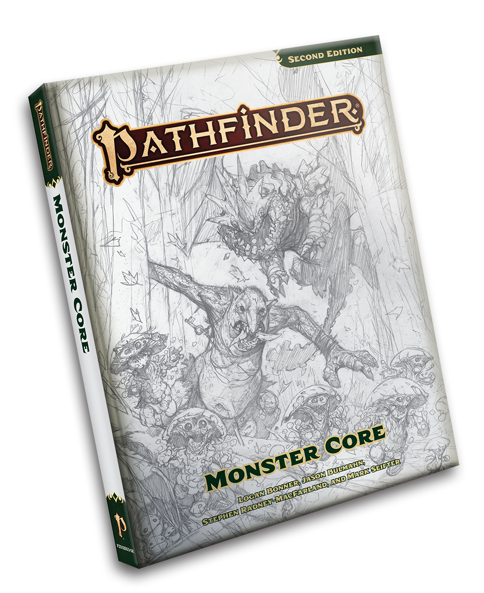 Pathfinder: Monster Core Sketch Cover (Second Edition)
