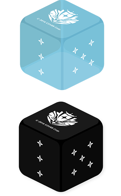 Hololive Official Card Game: Light Blue & Black Official Dice 2-piece Set